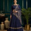 Trendy Navy Blue Rayon Gota Patti Work Lehenga Choli