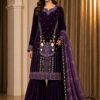 Trendy Wine 9000 Velvet Sequence Work Salwar Suit