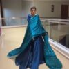 Unique Blue Fandy Crush Silk Sequins Work Salwar Suit