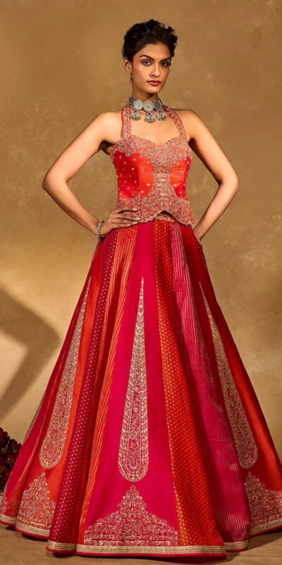 BB 85 Orange Shiny Chinon Silk Sequence Work Lehenga Choli Perfect for Wedding, Party, Ganesh Chaturthi, Baby Shower, Makar Affordable Price ₹2999. /- | Lehenga, Bollywood Lehenga, Creative Lehenga, Designer Lehenga, Embroidered Lehenga, Party Wear Lehenga