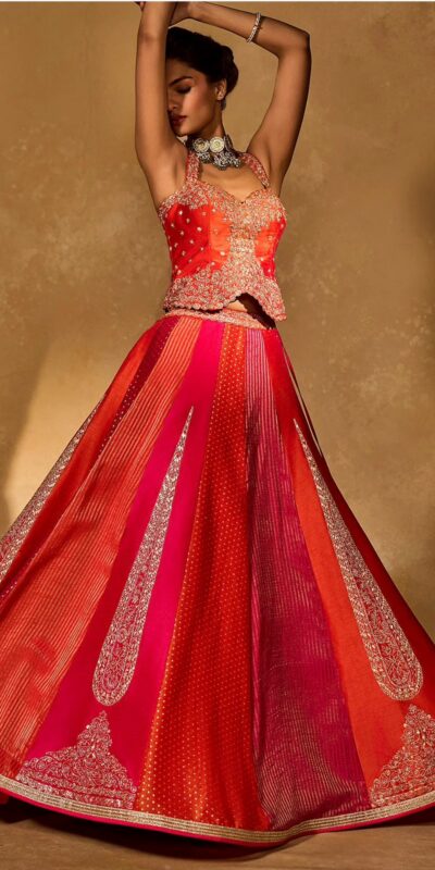 BB 85 Orange Shiny Chinon Silk Sequence Work Lehenga Choli Perfect for Wedding, Party, Ganesh Chaturthi, Baby Shower, Makar Affordable Price ₹2999. /- | Lehenga, Bollywood Lehenga, Creative Lehenga, Designer Lehenga, Embroidered Lehenga, Party Wear Lehenga