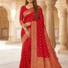 MB 3328 Red Dolla Silk Saree Perfect for Wedding, Party, Sangeet, Family Gatherings, Karwa Chauth – . Exclusive Offer ₹2199. Delivery 4-6 Working Days. | Sarees, Bollywood Sarees, Creative Sarees, Designer Sarees, Embroidered Sarees, Ethnic Saree, Modern Digital sarees, Party Wear Sarees
