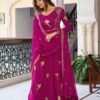 SP 30 Pink Faux Georgette Gown with Mirror Work & Embroidery Work. Get it for ₹1799. Delivery 4-6 Working Days. Online Shop now. | Gowns, Bollywood Gowns, Creative Gowns, Designer Gowns, Embroidered Gowns, Party Wear Gowns