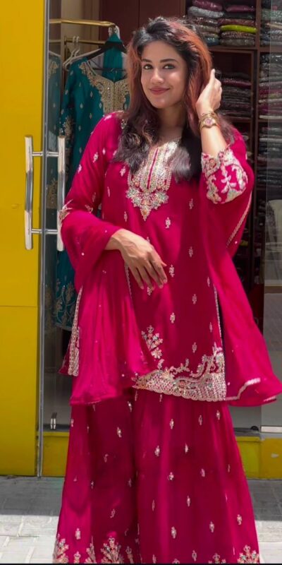 MD 3046 Red Color Chinon Silk Salwar Suit with Embroidery Work. Online Get it for ₹2319. Delivery 4-6 Working Days. Shop now. | Jump Suits, Salwar suit, Casual Suits, Creative suits, Designer Suits, Palazzo Suits, Party Wear Suits, Patiala Suits, Straight Suits