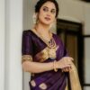 KP 6060 Purple Classic Purple Banarasi Silk Jacquard Golden Zari Saree . Special Price ₹1699. Delivery 4-6 Working Days. Shop now. | Sarees, Bollywood Sarees, Creative Sarees, Designer Sarees, Embroidered Sarees, Ethnic Saree, Modern Digital sarees, Party Wear Sarees