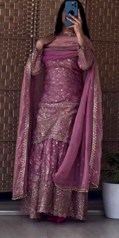 MF 479 Lavender in Color Fendy Crush Silk Designer Work Salwar Suit . Introductory Price ₹2999. Delivery 4-6 Working Days. Shop now. | Jump Suits, Salwar suit, Casual Suits, Creative suits, Designer Suits, Palazzo Suits, Party Wear Suits, Patiala Suits, Straight Suits
