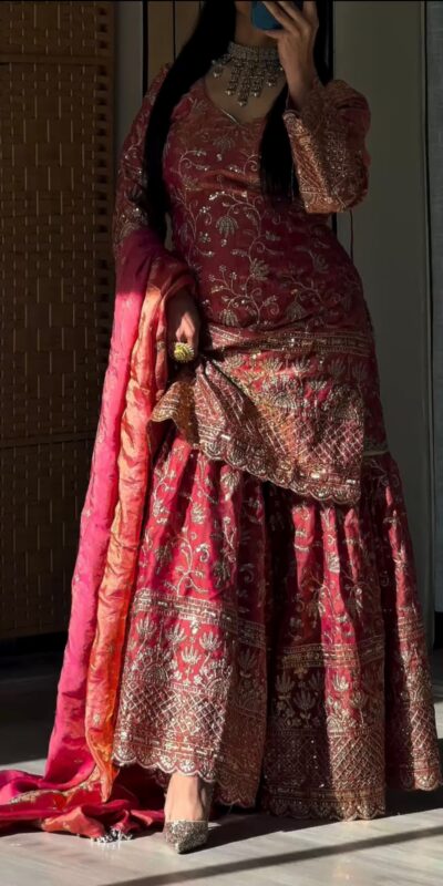 MF 479 Peach in Color Fendy Crush Silk Designer Work Salwar Suit . Introductory Price ₹2999. Delivery 4-6 Working Days. Shop now. | Jump Suits, Salwar suit, Casual Suits, Creative suits, Designer Suits, Palazzo Suits, Party Wear Suits, Patiala Suits, Straight Suits
