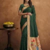 MB 239 Green Color Organza Silk Saree with Moti Work & Zari Work. Grab it for ₹2299. Delivery 4-6 Working Days. Shop now. | Sarees, Bollywood Sarees, Creative Sarees, Designer Sarees, Embroidered Sarees, Ethnic Saree, Modern Digital sarees, Party Wear Sarees