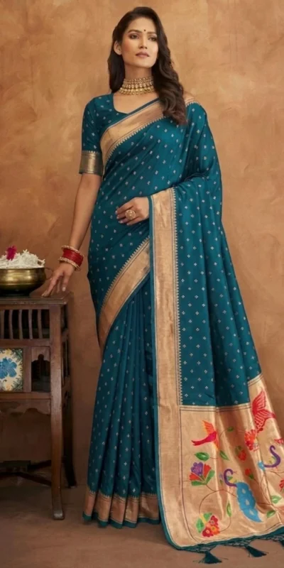 MB 239 Rama Color Organza Silk Saree with Moti Work & Zari Work. Grab it for ₹2299. Delivery 4-6 Working Days. Online Shop now. | Sarees, Bollywood Sarees, Creative Sarees, Designer Sarees, Embroidered Sarees, Ethnic Saree, Modern Digital sarees, Party Wear Sarees