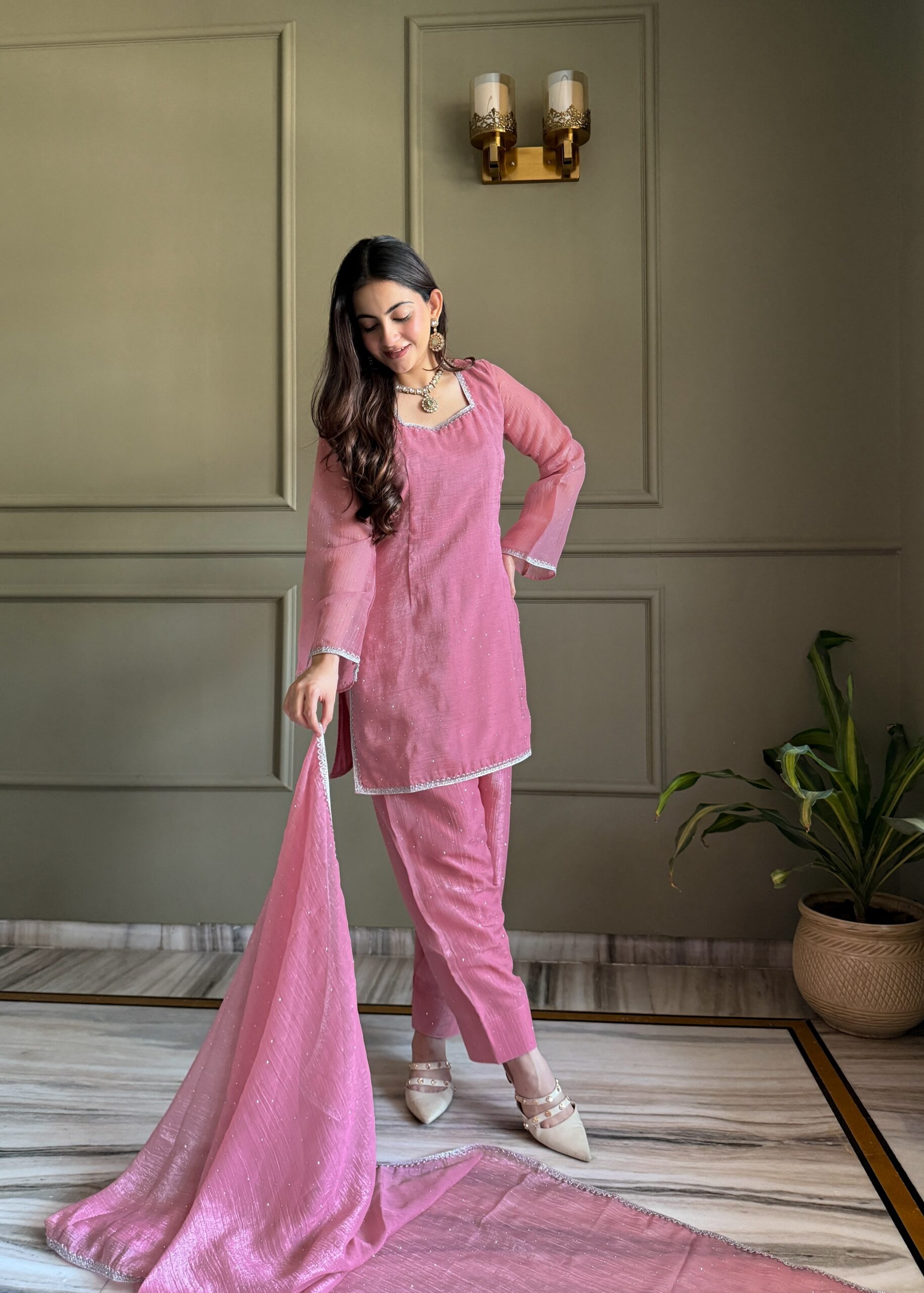 KB 297 Pink Crunchy Silk Salwar Suit with Embroidery Work. Wedding, Party, Festive, Events Best Price ₹2029. Delivery 4-6 Working Days. Shop now. | Jump Suits, Salwar suit, Casual Suits, Creative suits, Designer Suits, Palazzo Suits, Party Wear Suits, Patiala Suits, Straight Suits