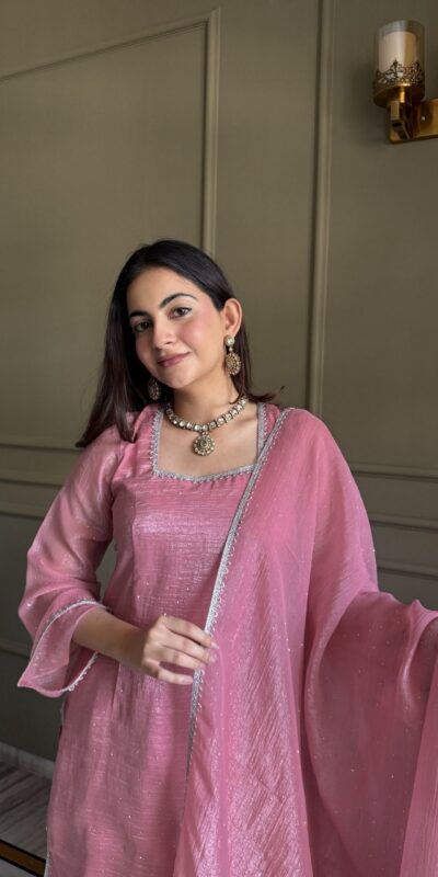 KB 297 Pink Crunchy Silk Salwar Suit with Embroidery Work. Wedding, Party, Festive, Events Best Price ₹2029. Delivery 4-6 Working Days. Shop now. | Jump Suits, Salwar suit, Casual Suits, Creative suits, Designer Suits, Palazzo Suits, Party Wear Suits, Patiala Suits, Straight Suits