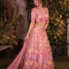 Fancy Pink Soft Net Sequins Work Lehenga Choli