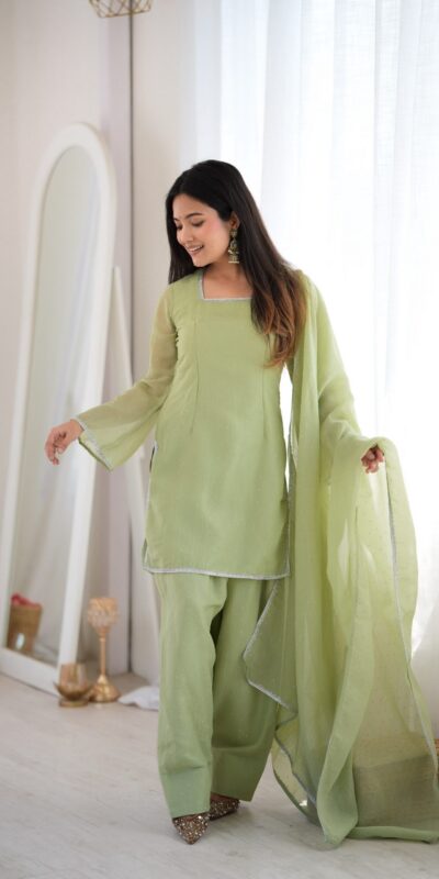 KB 297 Pista Crunchy Silk Salwar Suit with Embroidery Work. Wedding, Party, Festive, Events Best Price ₹2029. Delivery 4-6 Working Days. Shop now. | Jump Suits, Salwar suit, Casual Suits, Creative suits, Designer Suits, Palazzo Suits, Party Wear Suits, Patiala Suits, Straight Suits