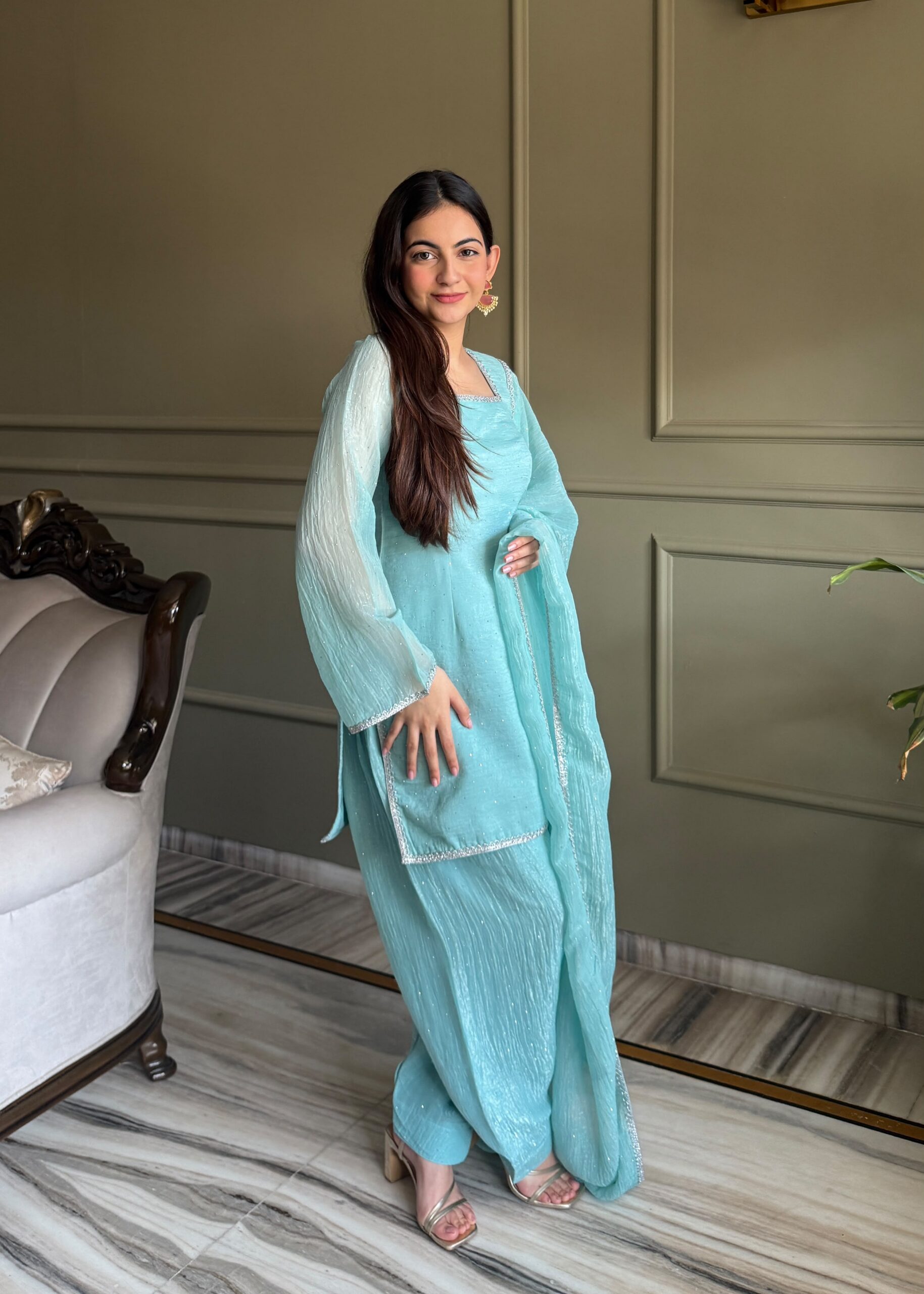 KB 297 Sky Blue Crunchy Silk Salwar Suit with Embroidery Work. Wedding, Party, Festive, Events Best Price ₹2029. Delivery 4-6 Working Days. Shop now. | Jump Suits, Salwar suit, Casual Suits, Creative suits, Designer Suits, Palazzo Suits, Party Wear Suits, Patiala Suits, Straight Suits