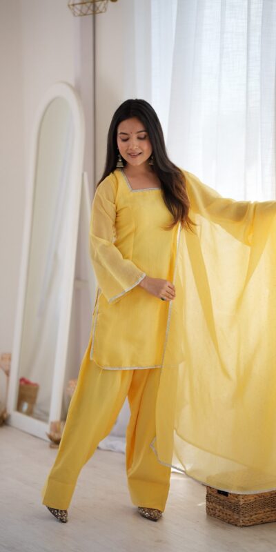 KB 297 Yellow Crunchy Silk Salwar Suit with Embroidery Work. Wedding, Party, Festive, Events Best Price ₹2029. Delivery 4-6 Working Days. Shop now. | Jump Suits, Salwar suit, Casual Suits, Creative suits, Designer Suits, Palazzo Suits, Party Wear Suits, Patiala Suits, Straight Suits
