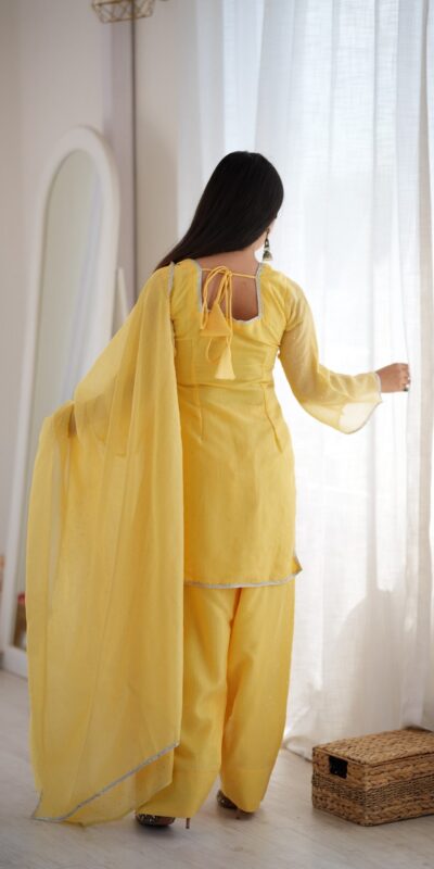 KB 297 Yellow Crunchy Silk Salwar Suit with Embroidery Work. Wedding, Party, Festive, Events Best Price ₹2029. Delivery 4-6 Working Days. Shop now. | Jump Suits, Salwar suit, Casual Suits, Creative suits, Designer Suits, Palazzo Suits, Party Wear Suits, Patiala Suits, Straight Suits