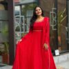 Fantastic Red Fendy Silk Hand Work Salwar Suit