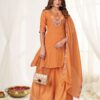 DIVA 171 Orange Mal Chanderi Salwar Suit Perfect for Wedding, Party, Baisakhi, Housewarming, Sangeet – Introductory Price ₹2449. Delivery 4-6 Working D | Jump Suits, Salwar suit, Casual Suits, Creative suits, Designer Suits, Palazzo Suits, Party Wear Suits, Patiala Suits, Straight Suits