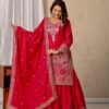 ND 5047 Red Chinon Silk Salwar Suit with Embroidery Work & Sequins Work. Get it for ₹2399. Delivery 4-6 Working Days. Shop now. | Jump Suits, Salwar suit, Casual Suits, Creative suits, Designer Suits, Palazzo Suits, Party Wear Suits, Patiala Suits, Straight Suits