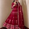 SR 1724 Maroon Faux Georgette Gown with Mirror Work & Embroidery Work. Get it for ₹2799. Delivery 4-6 Working Days. Online Shop now. | Gowns, Bollywood Gowns, Creative Gowns, Designer Gowns, Embroidered Gowns, Party Wear Gowns