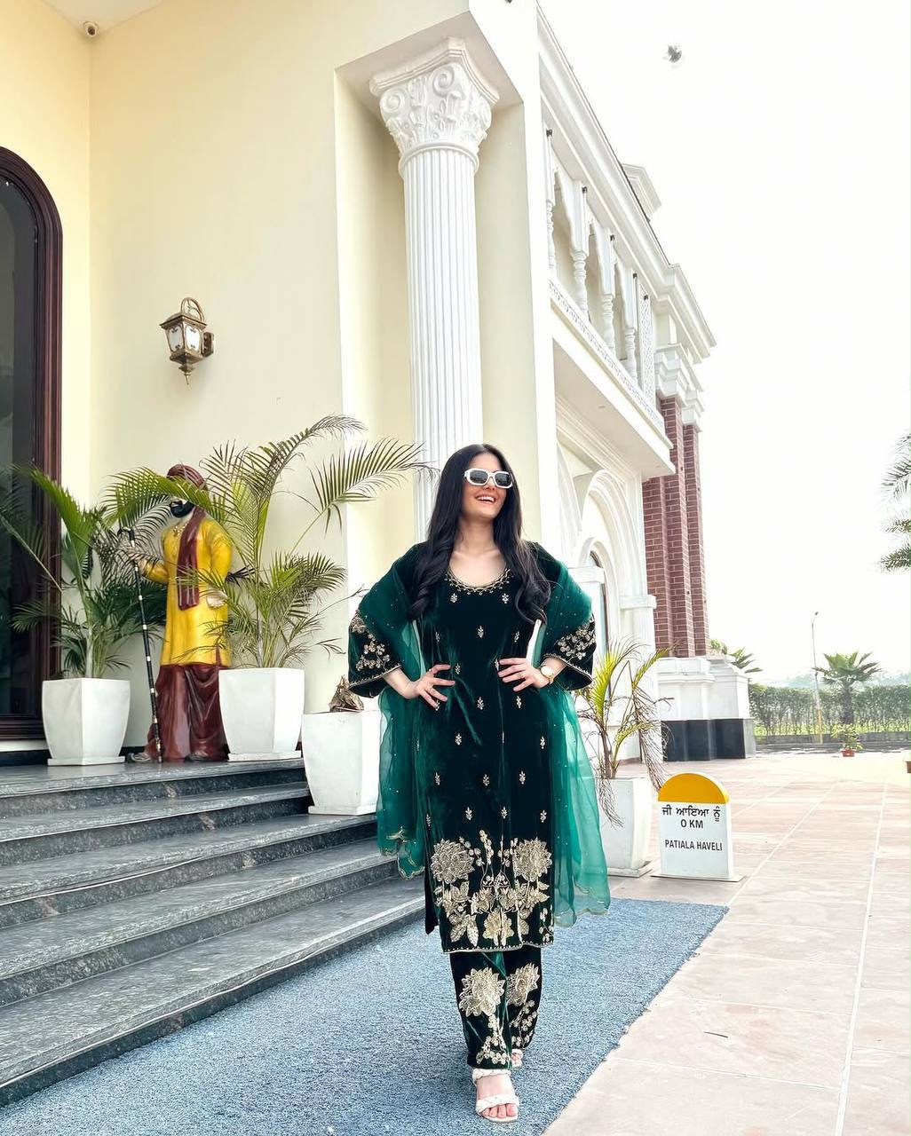 ND 5028 Green Viscose Velvet Salwar Suit with Embroidery Work & Lace Work. Grab it for ₹2349. Delivery 4-6 Working Days. Shop now. | Jump Suits, Salwar suit, Casual Suits, Creative suits, Designer Suits, Palazzo Suits, Party Wear Suits, Patiala Suits, Straight Suits