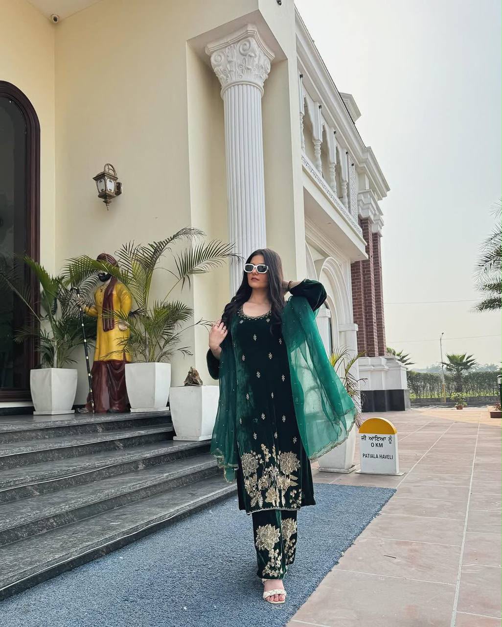 ND 5028 Green Viscose Velvet Salwar Suit with Embroidery Work & Lace Work. Grab it for ₹2349. Delivery 4-6 Working Days. Shop now. | Jump Suits, Salwar suit, Casual Suits, Creative suits, Designer Suits, Palazzo Suits, Party Wear Suits, Patiala Suits, Straight Suits