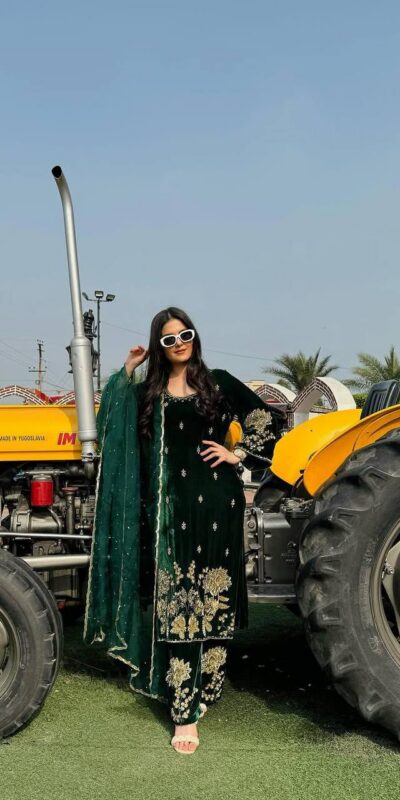 ND 5028 Green Viscose Velvet Salwar Suit with Embroidery Work & Lace Work. Grab it for ₹2349. Delivery 4-6 Working Days. Shop now. | Jump Suits, Salwar suit, Casual Suits, Creative suits, Designer Suits, Palazzo Suits, Party Wear Suits, Patiala Suits, Straight Suits