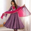 ZF 5023 Lavender Roman Silk Gown with Mirror Work & Embroidery Work. Special Price ₹2099. Delivery 4-6 Working Days. Shop now. | Gowns, Bollywood Gowns, Creative Gowns, Designer Gowns, Embroidered Gowns, Party Wear Gowns