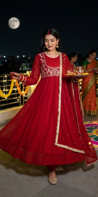 LG 2155 Red  Faux Blooming Gown Perfect for Wedding, Party, Pongal, Raksha Bandhan, Mehendi –. Introductory Price ₹2199. Delivery 4-6 Working Days | Gowns, Bollywood Gowns, Creative Gowns, Designer Gowns, Embroidered Gowns, Party Wear Gowns