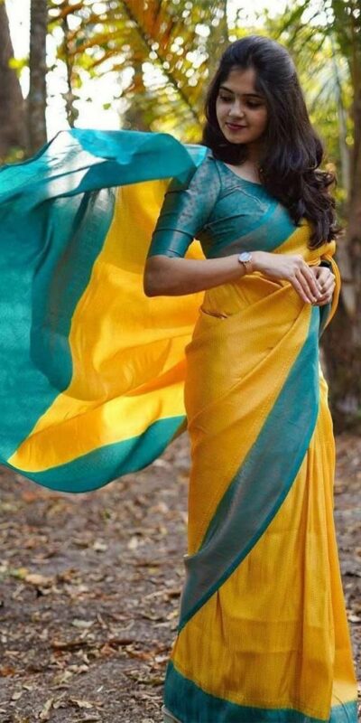 KP 5019 Yellow Soft Lichi Jacquard Work Saree for Wedding, Party, Cultural Events, Traditional Day, Pooja . Grab it for ₹1649. Delivery 4-6 Working Day | Sarees, Bollywood Sarees, Creative Sarees, Designer Sarees, Embroidered Sarees, Ethnic Saree, Modern Digital sarees, Party Wear Sarees