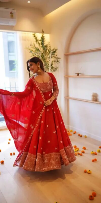 RTC 6085 Red Faux Georgette Salwar Suit with Lace Work & Digital Print. Introductory Price ₹2799. Delivery 4-6 Working Days. Shop now. | Anarkali Suits, Bollywood Anarkali, Creative-Anarkali, Designer Anarkali, Embroidered Anarkali, Party Wear Anarkali