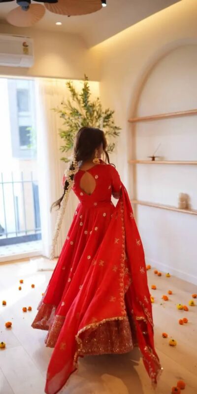 RTC 6085 Red Faux Georgette Salwar Suit with Lace Work & Digital Print. Introductory Price ₹2799. Delivery 4-6 Working Days. Shop now. | Anarkali Suits, Bollywood Anarkali, Creative-Anarkali, Designer Anarkali, Embroidered Anarkali, Party Wear Anarkali