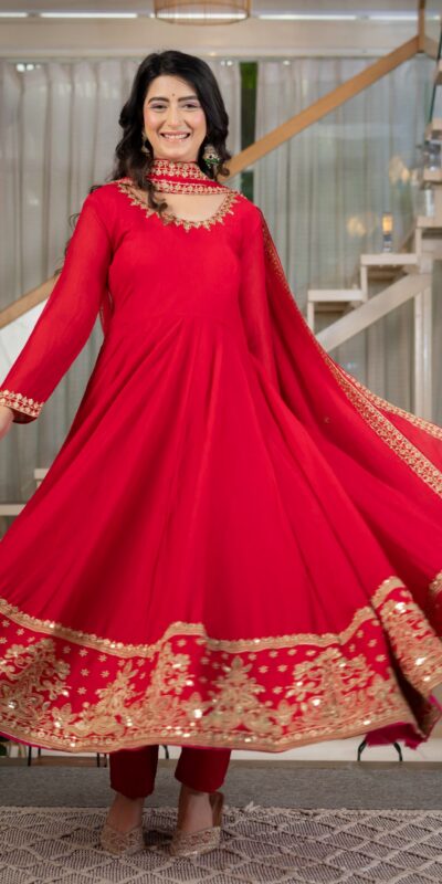 ND 5080 Red Rangoli Silk Perfect for Wedding, Party, Holi, Pooja, Anniversary – Salwar Suit. Get it for ₹2849. Delivery 4-6 Working Days. Shop now. | Jump Suits, Salwar suit, Casual Suits, Creative suits, Designer Suits, Palazzo Suits, Party Wear Suits, Patiala Suits, Straight Suits