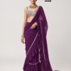 DF 3455 Wine Color Faux Georgette Embroidery Sequins Work Saree Casual, Wedding, Festive, Events . Expected Delivery  4-6 Working Days @2199/- only                                                                                | Sarees, Bollywood Sarees, Creative Sarees, Designer Sarees, Embroidered Sarees, Ethnic Saree, Modern Digital sarees, Party Wear Sarees