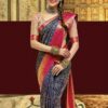 Perfect Blue Lichi Silk Jacquard All Over Work Saree