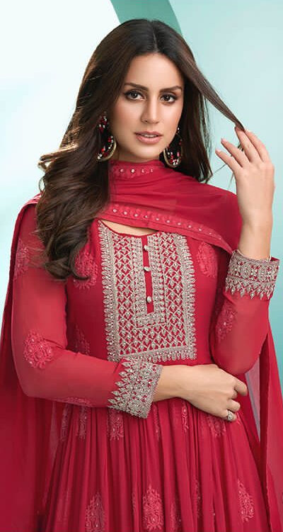 FC 1179 Red Georgette Salwar Suit with Mirror Work & Embroidery Work. Get it for ₹2249. Delivery 4-6 Working Days. Shop now. | Jump Suits, Salwar suit, Casual Suits, Creative suits, Designer Suits, Palazzo Suits, Party Wear Suits, Patiala Suits, Straight Suits