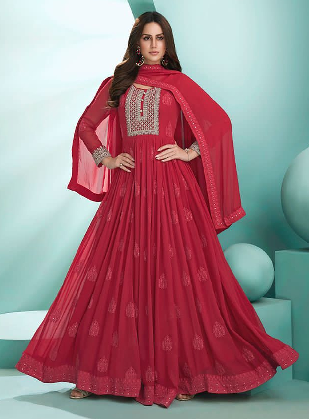 FC 1179 Red Georgette Salwar Suit with Mirror Work & Embroidery Work. Get it for ₹2249. Delivery 4-6 Working Days. Shop now. | Jump Suits, Salwar suit, Casual Suits, Creative suits, Designer Suits, Palazzo Suits, Party Wear Suits, Patiala Suits, Straight Suits