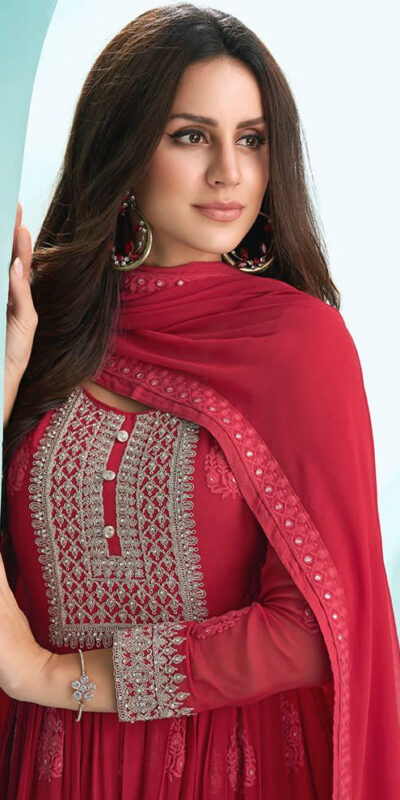 FC 1179 Red Georgette Salwar Suit with Mirror Work & Embroidery Work. Get it for ₹2249. Delivery 4-6 Working Days. Shop now. | Jump Suits, Salwar suit, Casual Suits, Creative suits, Designer Suits, Palazzo Suits, Party Wear Suits, Patiala Suits, Straight Suits