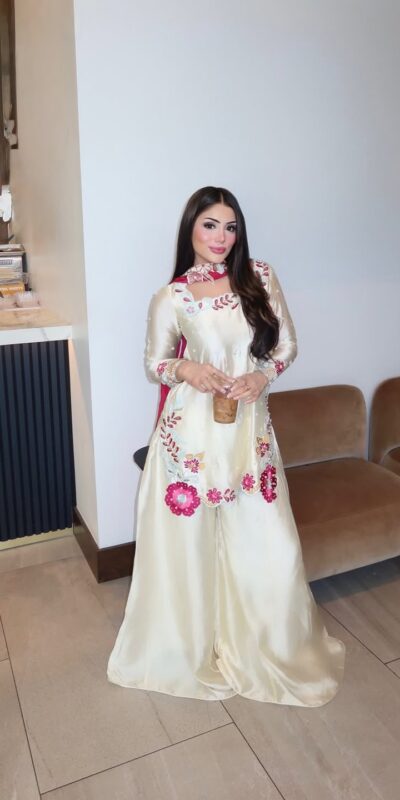 MF 525 Off White Color Roman Silk Salwar Suit with Embroidery Work. Available at ₹2399 only. Delivery 4-6 Working Days. Shop now. | Jump Suits, Salwar suit, Casual Suits, Creative suits, Designer Suits, Palazzo Suits, Party Wear Suits, Patiala Suits, Straight Suits