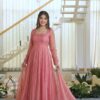 KD 1641 Peach in Salsa Silk Embroidery Work & Sequins Work Gown . Get it for ₹2899. Delivery 4-6 Working Days. Online Shop now. | Gowns, Bollywood Gowns, Creative Gowns, Designer Gowns, Embroidered Gowns, Party Wear Gowns