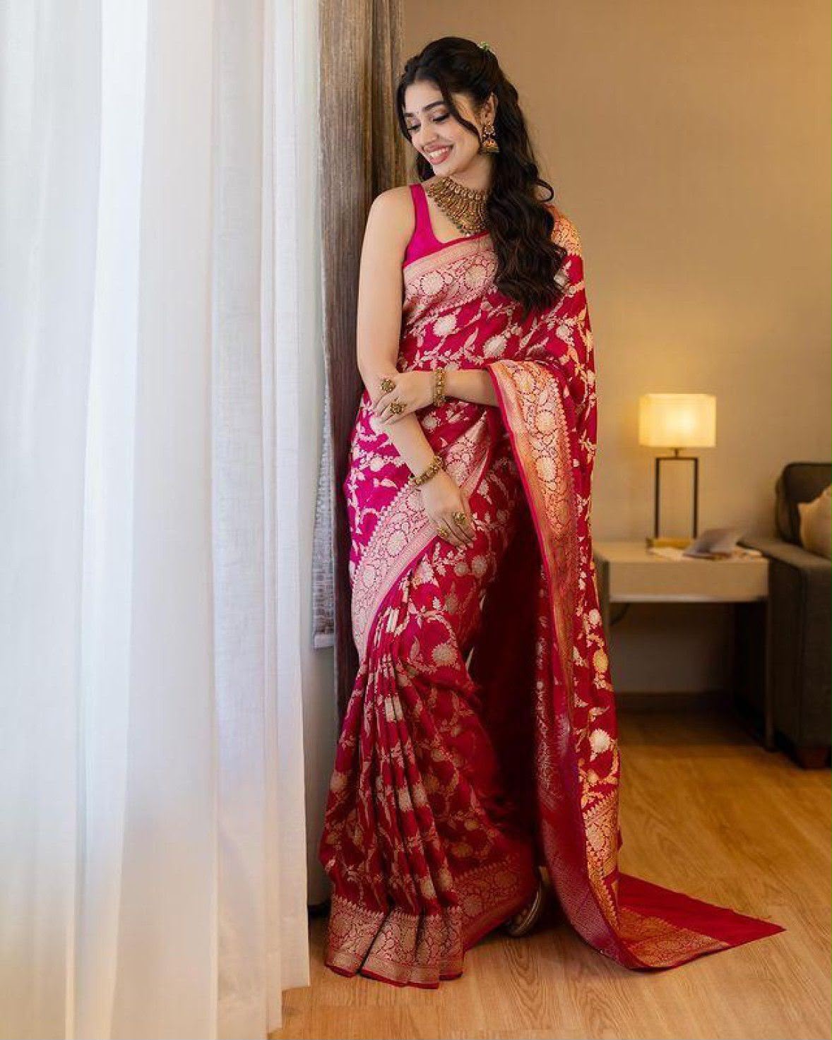 KP 6016 Pink Color Soft Lichi Silk Jacquard On All Over Saree Casual, Party Wear, Wedding, Events Etc. Expected Delivery 4-6 Working Days @1549/- | Sarees, Bollywood Sarees, Creative Sarees, Designer Sarees, Embroidered Sarees, Ethnic Saree, Modern Digital sarees, Party Wear Sarees