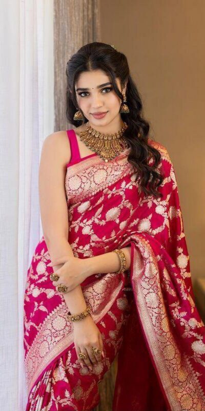 KP 6016 Pink Color Soft Lichi Silk Jacquard On All Over Saree Casual, Party Wear, Wedding, Events Etc. Expected Delivery 4-6 Working Days @1549/- | Sarees, Bollywood Sarees, Creative Sarees, Designer Sarees, Embroidered Sarees, Ethnic Saree, Modern Digital sarees, Party Wear Sarees