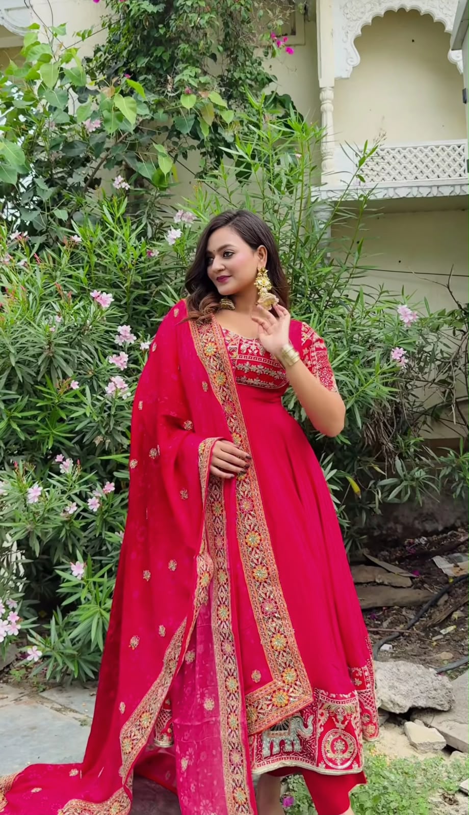NF 1276 Pink in Color Natural Crepe Embroidery Work Anarkali Suit . Affordable Price ₹3049. Delivery 4-6 Working Days. Shop now. | Anarkali Suits, Bollywood Anarkali, Creative-Anarkali, Designer Anarkali, Embroidered Anarkali, Party Wear Anarkali