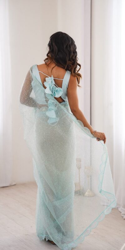 SP 90 Sky Blue Soft Net Saree with Sequins Work & Embroidery Work. Available at ₹2299 only. Delivery 4-6 Working Days. Shop now. | Sarees, Bollywood Sarees, Creative Sarees, Designer Sarees, Embroidered Sarees, Ethnic Saree, Modern Digital sarees, Party Wear Sarees