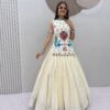 PC 594 White Khadi Cotton Lehenga Choli with Bandhej Print & Mirror Work. Festive Deal ₹2799. Delivery 4-6 Working Days. Shop now. | Lehenga, Bollywood Lehenga, Creative Lehenga, Designer Lehenga, Embroidered Lehenga, Party Wear Lehenga