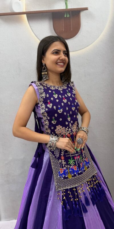 PC 579A Lavender in Color Vichitra Silk Embroidery Work Lehenga Choli . Now at just ₹3149. Delivery 4-6 Working Days. Shop now. | Lehenga, Bollywood Lehenga, Creative Lehenga, Designer Lehenga, Embroidered Lehenga, Party Wear Lehenga