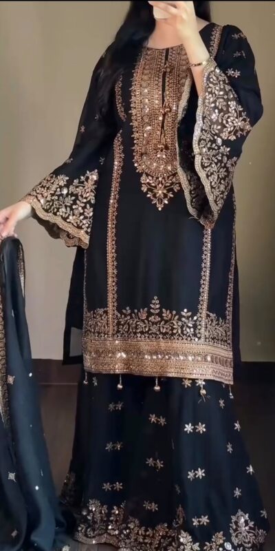 ST 1212 Black  Rangoli Silk Perfect for Wedding, Party, Holi, Pooja, Anniversary – Salwar Suit. Get it for ₹2849. Delivery 4-6 Working Days. Shop now. | Jump Suits, Salwar suit, Casual Suits, Creative suits, Designer Suits, Palazzo Suits, Party Wear Suits, Patiala Suits, Straight Suits