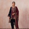 Super Blue Velvet Embroidery Work Salwar Suit