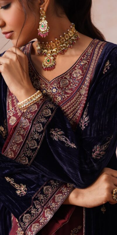 BE 522 Blue Velvet Salwar Suit. Perfect for Wedding, Party, Bridal Wear, Onam, Karwa Chauth – Exclusive Offer ₹2799. Delivery 4-6 Working Days. | Jump Suits, Salwar suit, Casual Suits, Creative suits, Designer Suits, Palazzo Suits, Party Wear Suits, Patiala Suits, Straight Suits