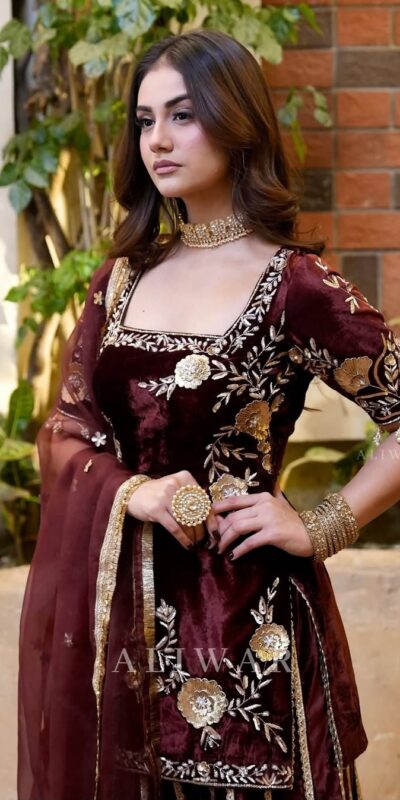 MD 3028 Maroon Viscose Velvet Salwar Suit with Embroidery Work & Lace Work. Grab it for ₹2349. Delivery 4-6 Working Days. Shop now. | Jump Suits, Salwar suit, Casual Suits, Creative suits, Designer Suits, Palazzo Suits, Party Wear Suits, Patiala Suits, Straight Suits